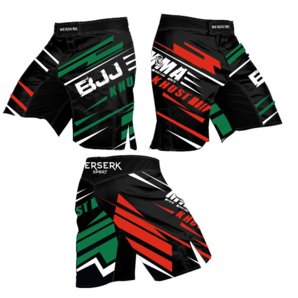 Шорти для ММА+BJJ / Червоно - зелені 