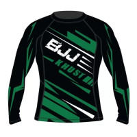 Зелений рашгард для BJJ / Дизайн 2024 / Довгий рукав / Короткий рукав
