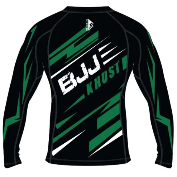 Зелений рашгард для BJJ / Дизайн 2024 / Довгий рукав / Короткий рукав