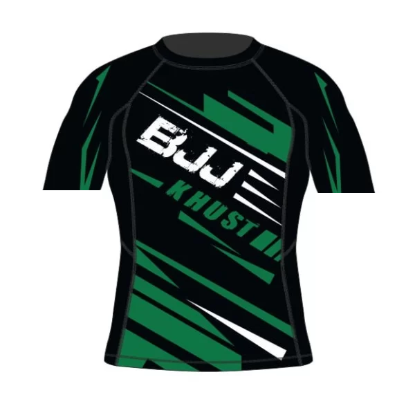 Зелений рашгард для BJJ / Дизайн 2024 / Довгий рукав / Короткий рукав