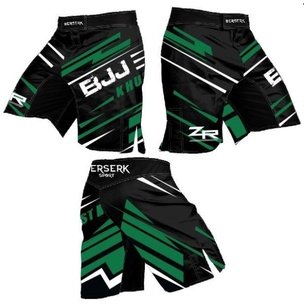 Шорти для BJJ / Зелено-чорні